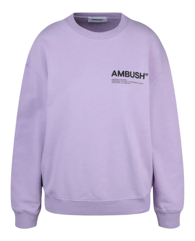 AMBUSH Womens Crewneck Workshop Sweatshirt Warm Sweatshirt Designs