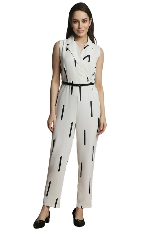 Allen Solly Women's Polyester Asymmetrical Ankle Length Dress (AHJSWRGFB42921_White Cocktail unclassified dresses