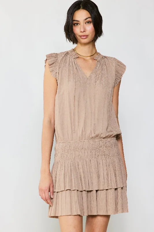 Zoey Jacquard Pleated Mini Dress Preppy unclassified dresses