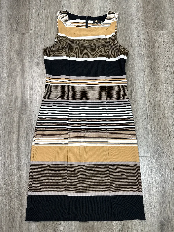 Dress Casual Short ByI LE In Brown, Size: M Lace unclassified dresses
