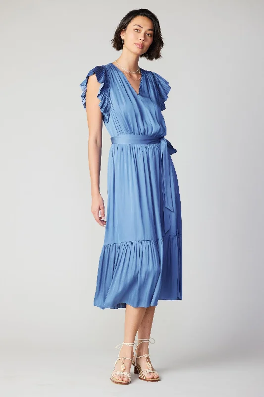 Natalia Flutter Sleeve Dress Bright color unclassified dresses