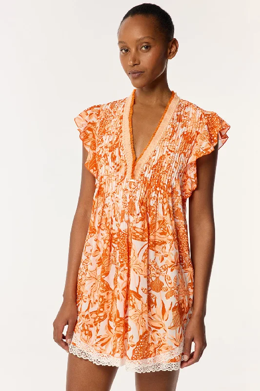 Poupette St Barths Mini Dress Sasha Lace Trimmed | orange jengel Formal unclassified dresses