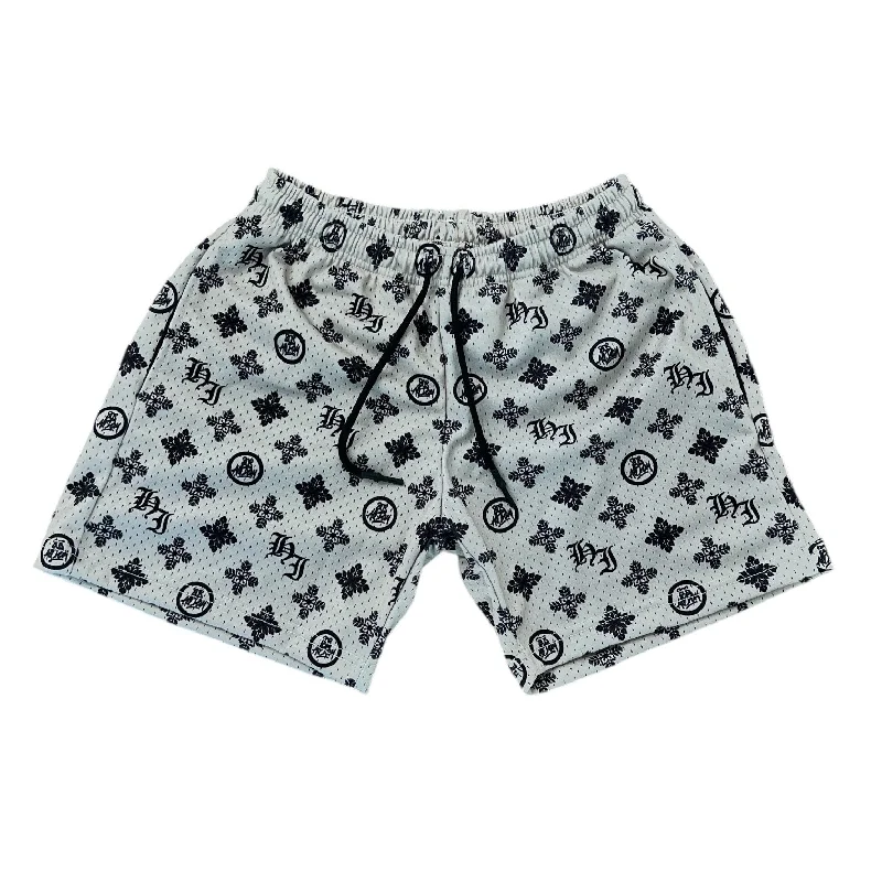 808ALLDAY HI Monogram Sand Mesh Shorts Metallic Finish Shorts