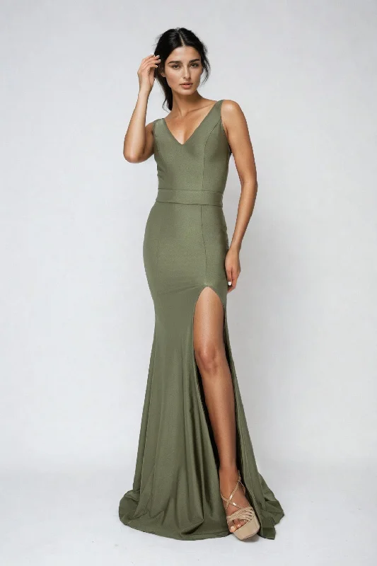 Atria Open-Back Sleeveless Long Prom Dress 6024H Women's maxi dresses