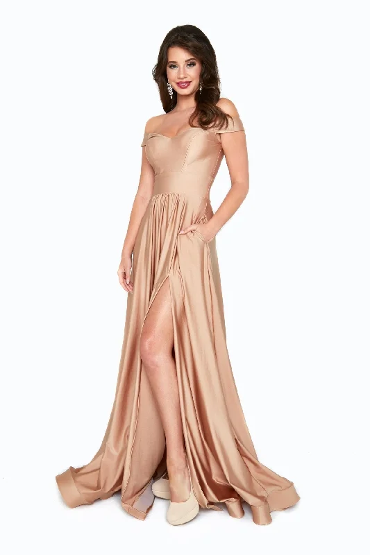 Long A-Line Prom Dress with Pockets: Atria 6531H Best maxi dresses for plus size
