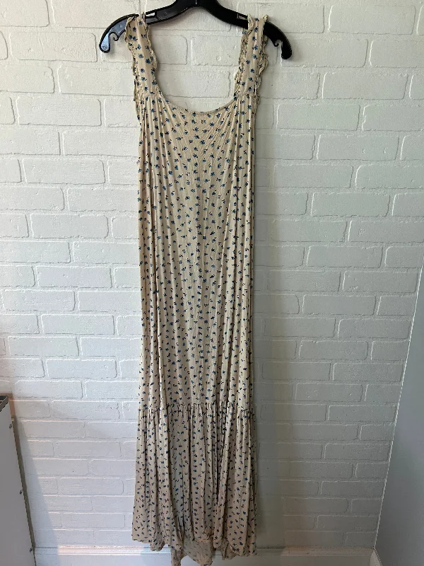 Blue & Tan Dress Casual Maxi Asos, Size L Office maxi dresses