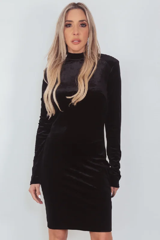 Velvet Long Sleeve Dress Chiffon maxi dresses