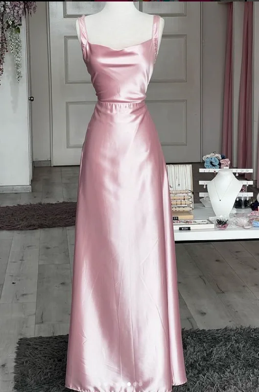 Classy Light Pink Sheath Long Prom Dress,Light Pink Formal Gown  Y4504 Black Maxi Skirt